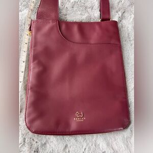 EUC Radley London medium zip around crossbody bag dark burgundy